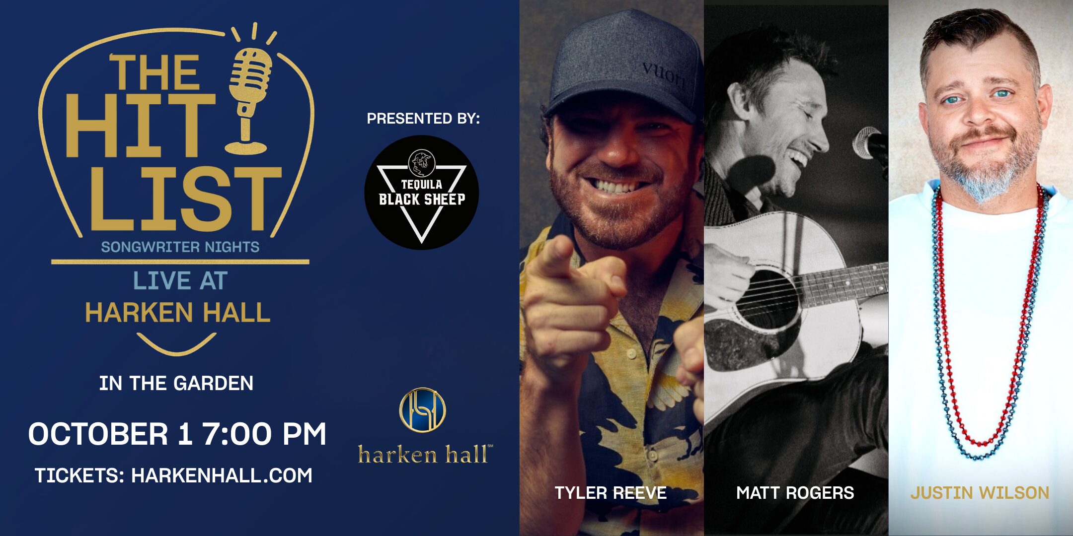 Hit List Live event featuring Tyler Reeve, Matt Rogers, and Justin Wilson